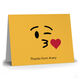 Yellow Kiss Emoji Folded Note Cards Image 3 of 3